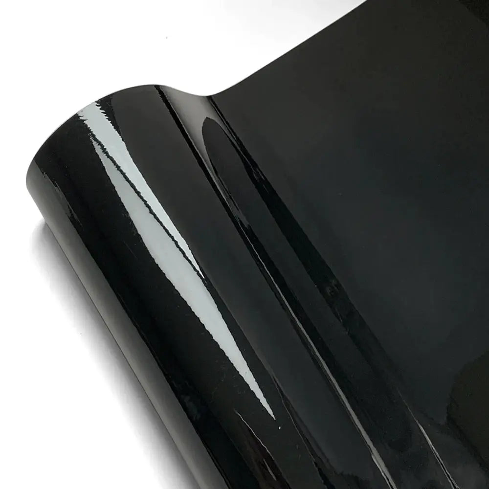 2D-9D carbon fiber vinyl wrap roll in glossy black, waterproof car and motorcycle adhesive wrap