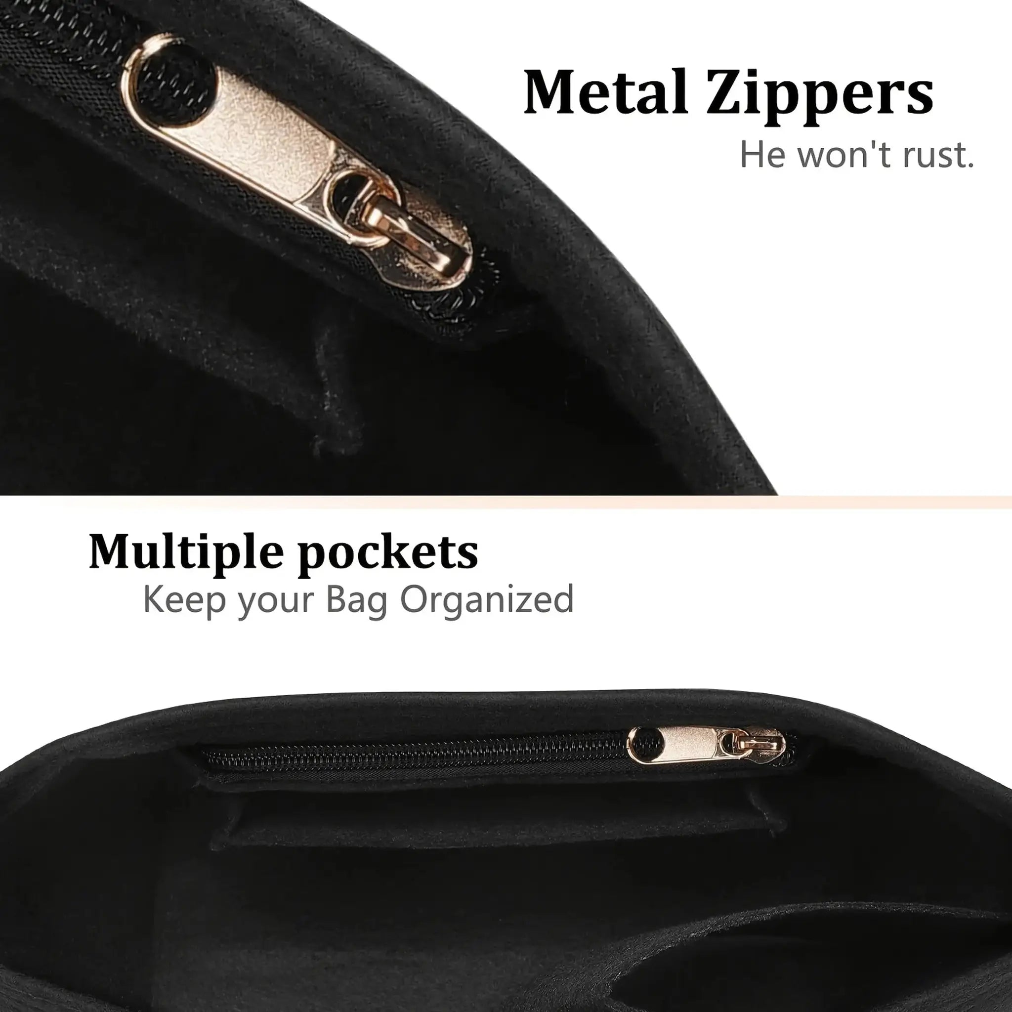 LuxLiner Felt Insert Bag for Longchamp Handbags Premium Purse Organizer Travel Makeup Essentials