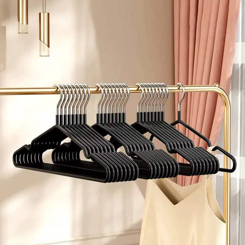 Ten Pack Metal No Slip Hangers Traceless Space Saver For Closets
