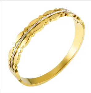 Stainless Steel Zirconia Bracelet For Women Fashion Jewelry Bangles Elegant Accessory