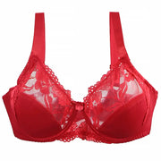 Bra Simples Market red lace underwire with adjustable straps, steel ring, large size