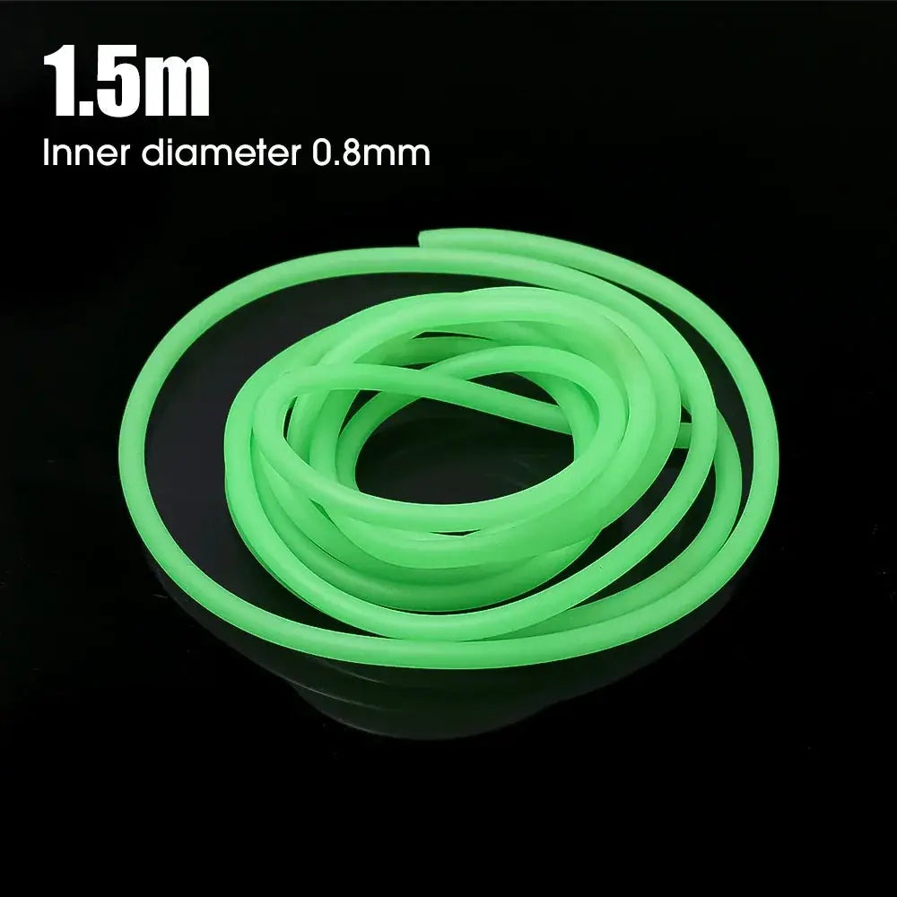 0.8mm 1mm 1.5mm 2mm Luminous Silicone Anti Rig Tube For Deep Sea Fishing Rig Sleeves Tackle Tools