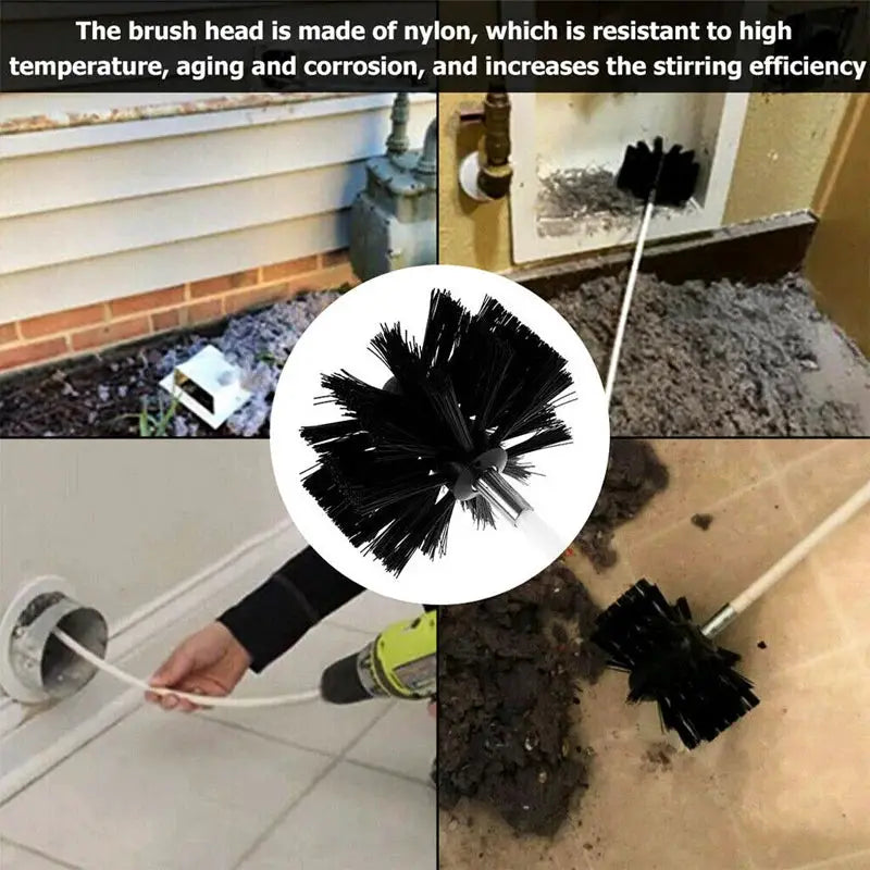 Simples Market Flexible Chimney Sweep Kit with nylon brush and rods