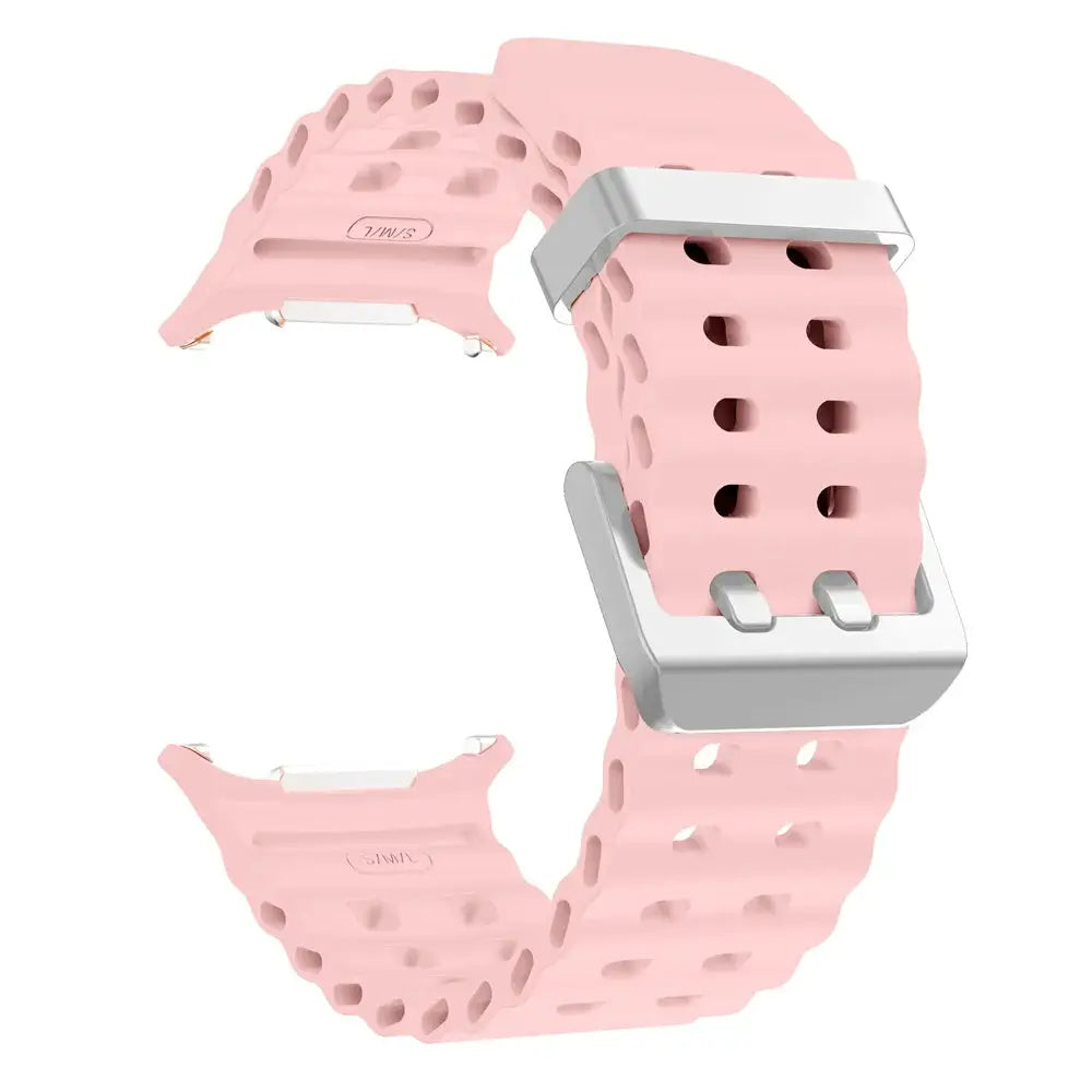 NEW Marine Silicone Strap For Samsung watch ultra 47mm Bracelet No Gaps Sport two-tone Band for Galaxy 8 ultra watchband 2030