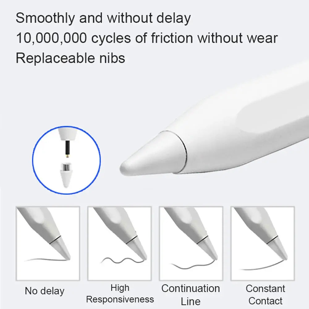 Simples Market universal stylus pen for Android/iOS with white body and replaceable nibs