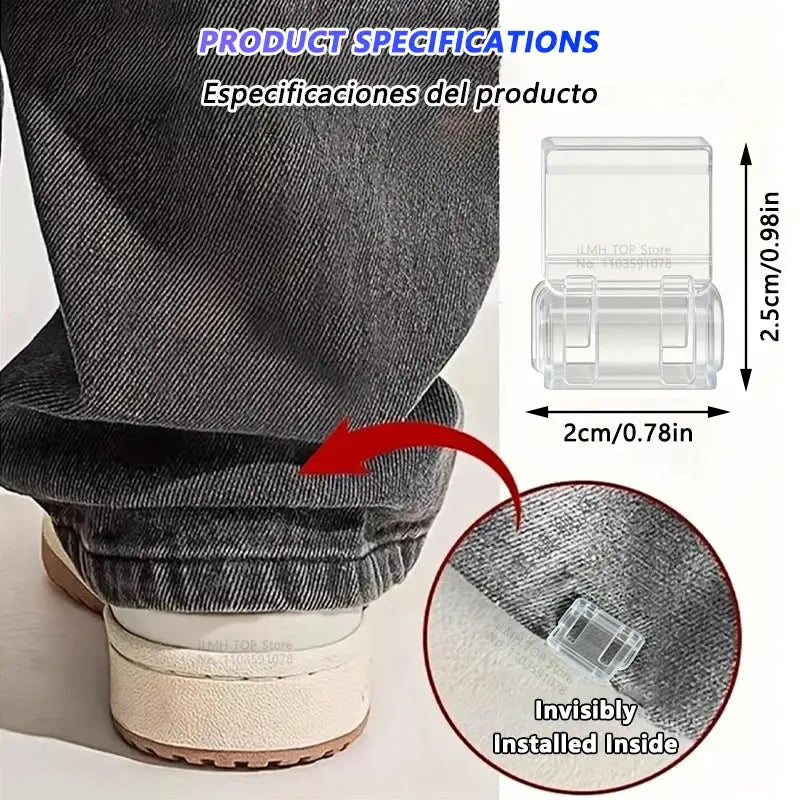 ClearFit Invisible Leg Shortening Clips Non Slip Hem Edge Clips For Quick Seamless Hem Adjustments Travel Friendly