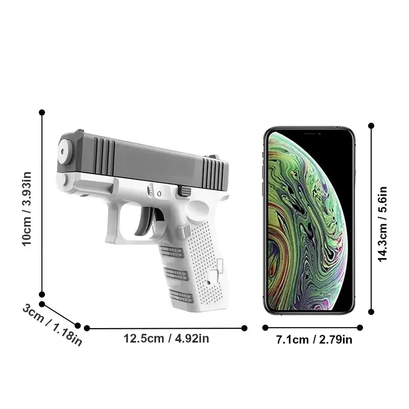 Mini Handgun Water Gun For Kids Manual Continuous Fire Toy Summer Outdoor Water Battle Fun For Ages 3 To 6