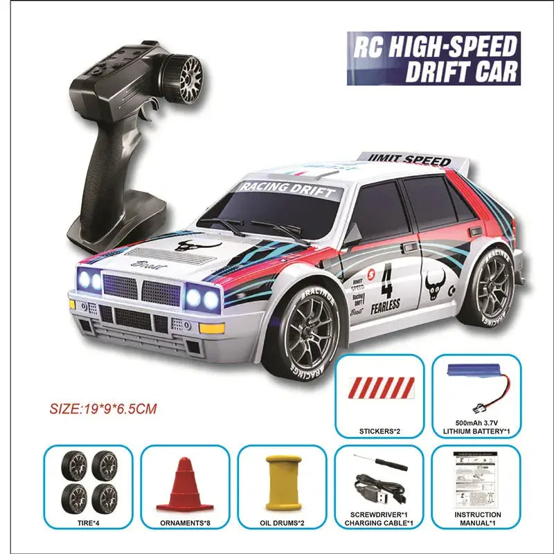 2025 4WD RC Car 1 24 Scale Drift Vehicle With Two Speed Settings LED Lights Rechargeable SG204
