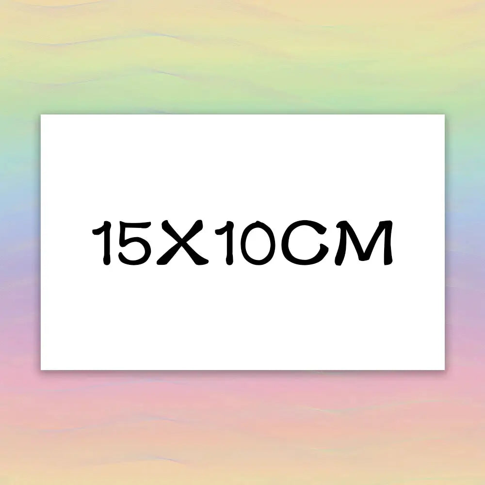 White 15x10 cm card mockup on a soft pastel gradient background