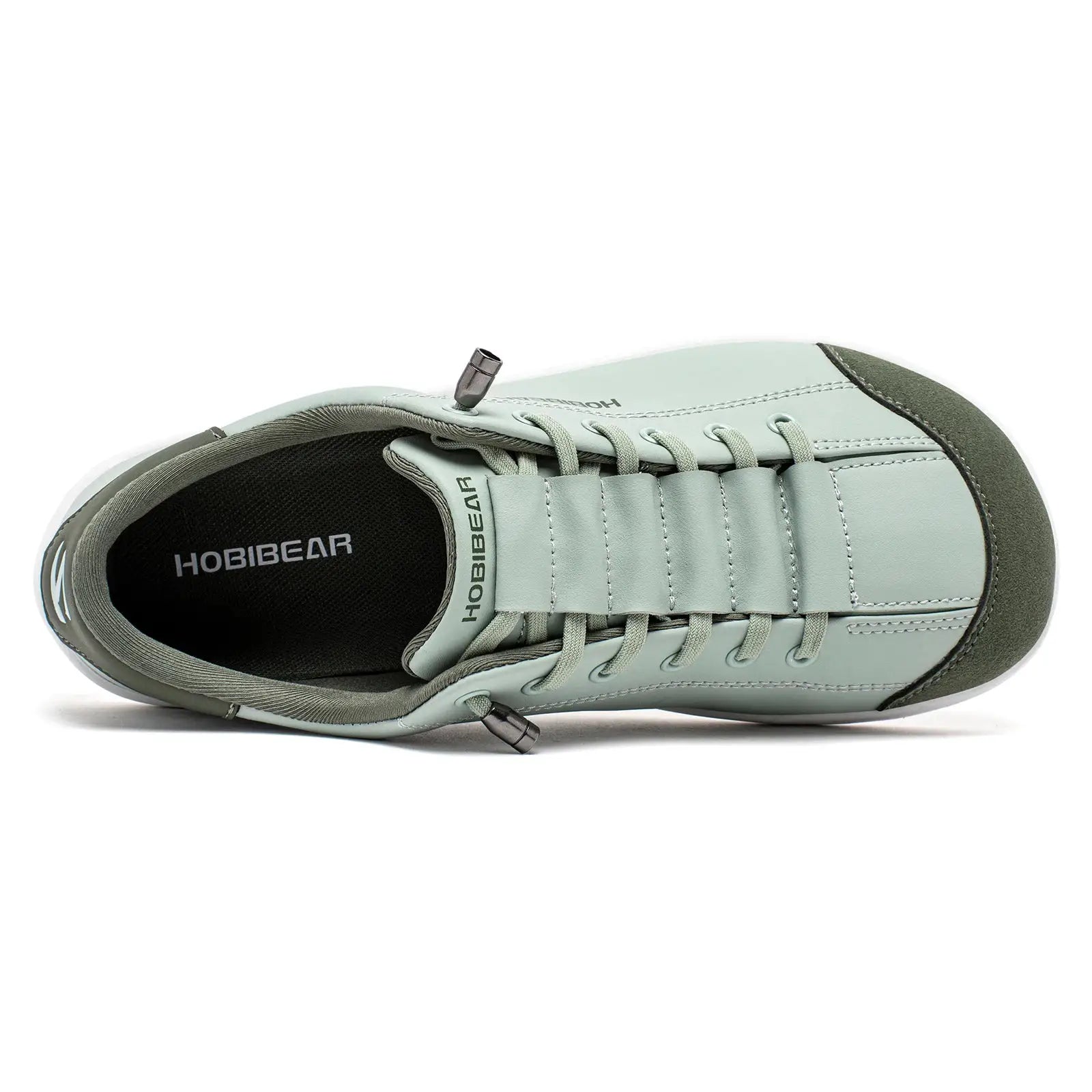 HOBIBEAR unisex barefoot Wide Toe Shoes Adjustable Slip On Minimalist Sneakers Artificial Leather For Natural Walking