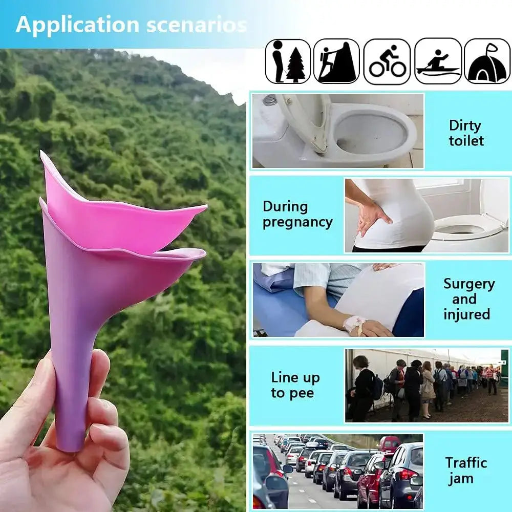 Portable Female Urinal For Women Outdoor Travel Camping Urination Device With Box And Stand Up Funnel