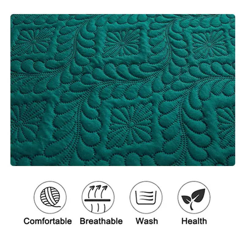 Simples Market waterproof quilted mattress protector in teal, breathable fitted cover.