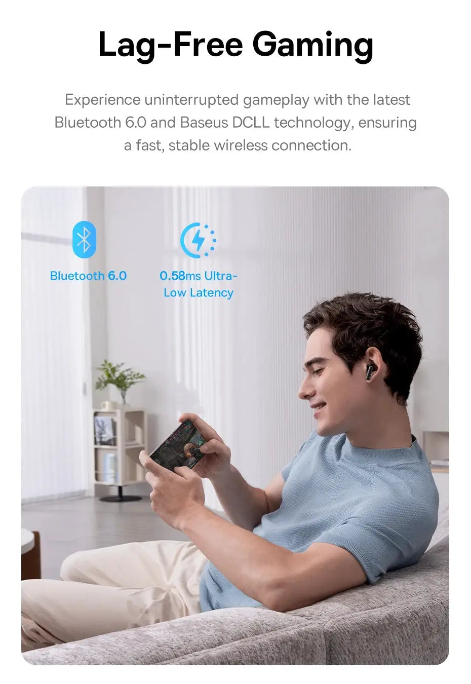 Baseus EP10 Pro ANC wireless earbuds in black with Bluetooth 6.0