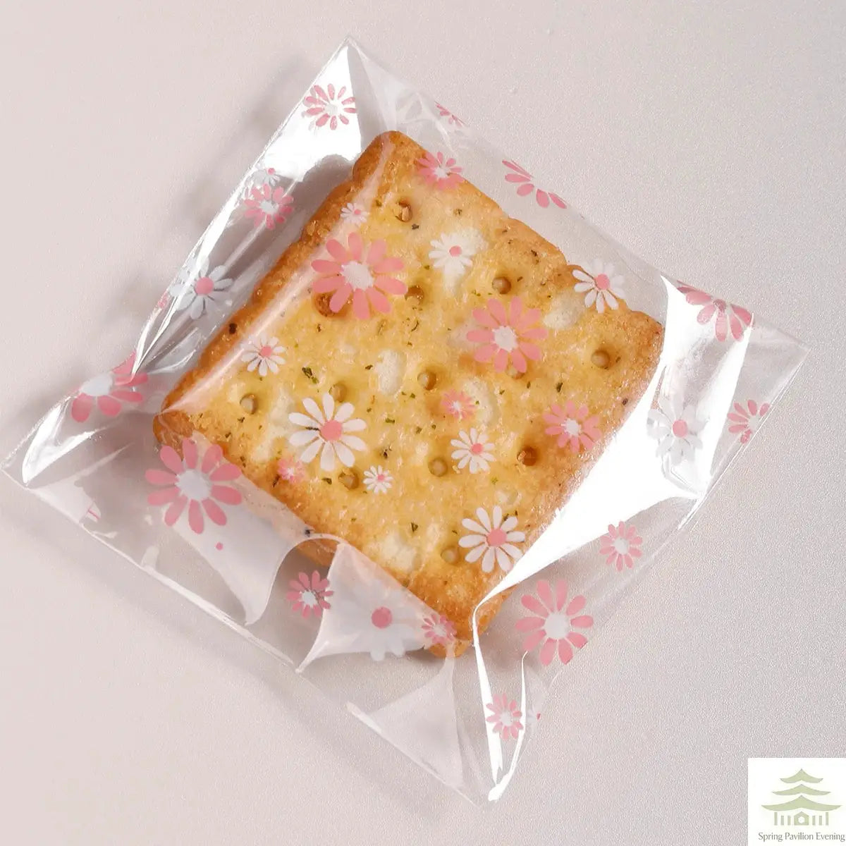 100 Pcs Flower Self Adhesive Plastic Packing Bags For Biscuits Candy Cookies Jewelry Gift Packaging 7x73cm
