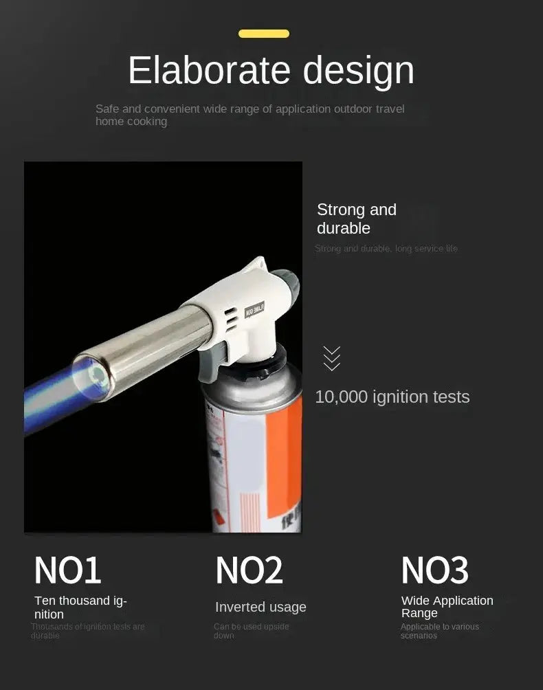 Simples Market portable flame gun torch burner with blue flame and butane canister