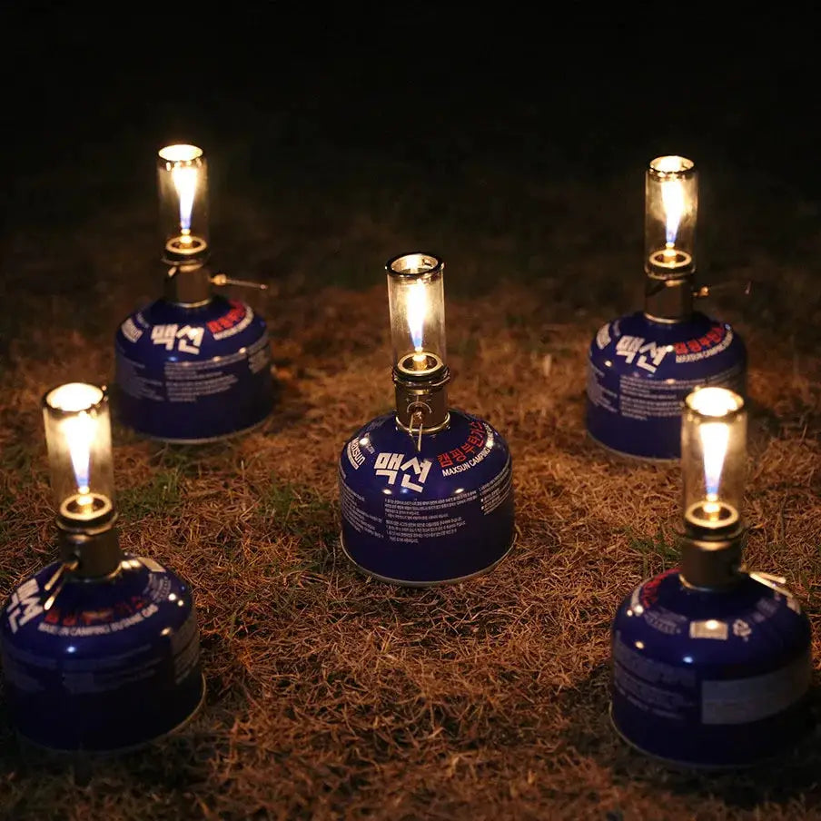 BRS-55 Dreamlike Candlelight Lamp Windproof Gas Lantern For Tent Lighting Camping Outdoor Lights