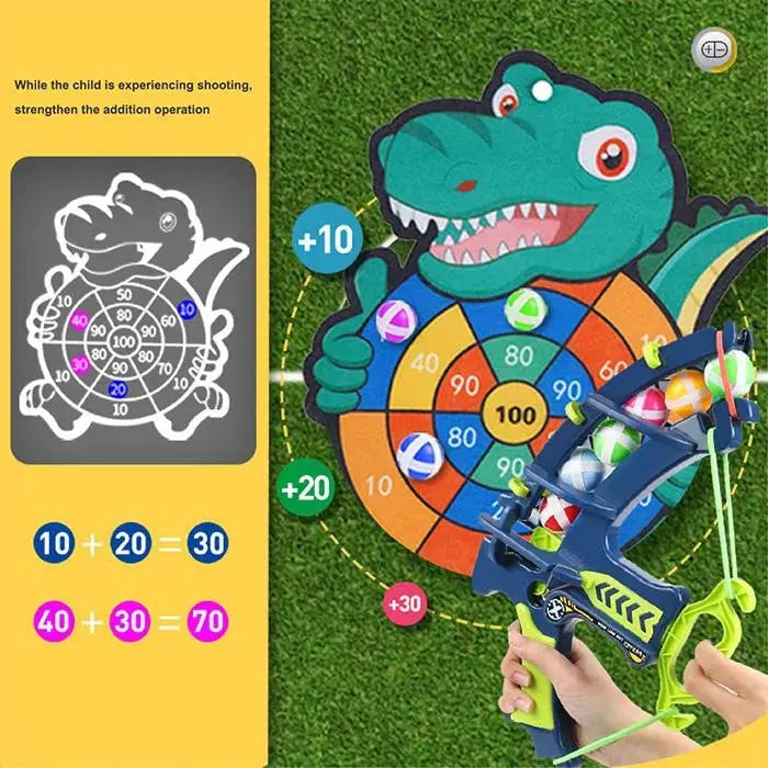 Montessori Throw Slingshot Target Sticky Ball Dartboard Children Outdoor Game Toy For Learning And Coordination