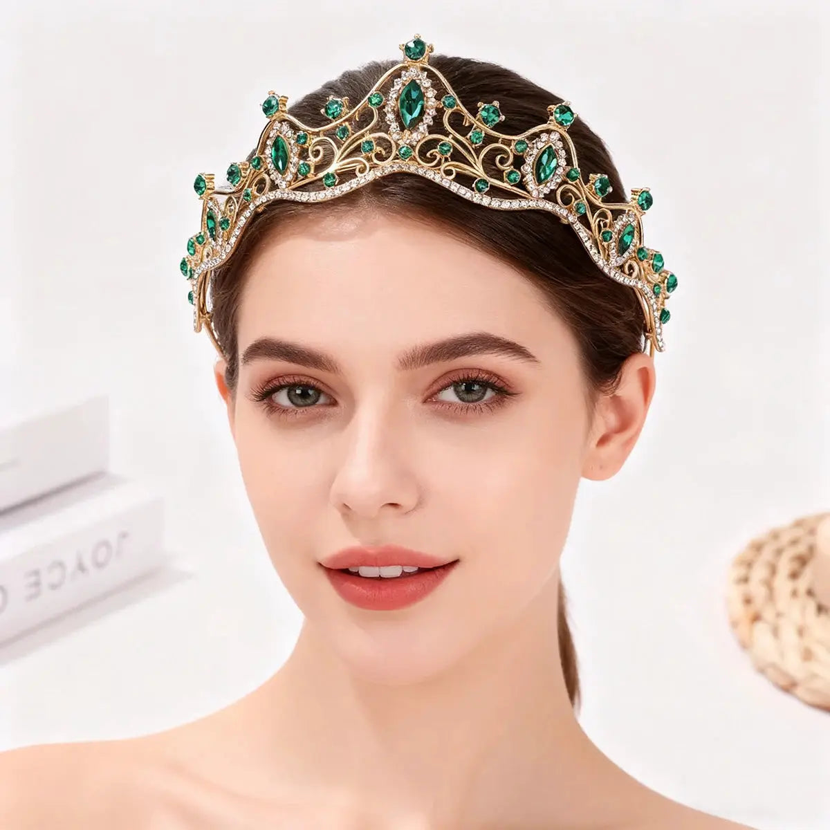 Korean Style Girls Bridal Tiara Hair Accessory for Birthday Wedding and Kids Performance Headpiece