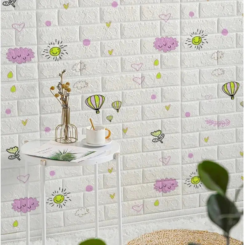 3D Self Adhesive Brick Wallpaper 70cm 1m 5m 10m Waterproof XPE Foam Wall Sticker Living Room Bedroom Children Decor