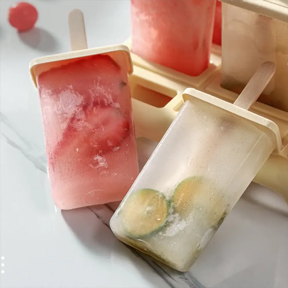 DIY Ice Cream Popsicle Mold Kit With Plastic Sticks Lolly Tray For Homemade Frozen Treats Kitchen Gadgets