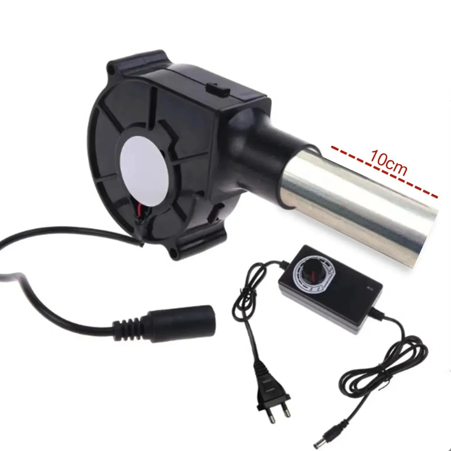 220V BBQ Fan Handheld Portable Air Blower for Barbecue Grill Camping Adjustable Speed US EU Plug