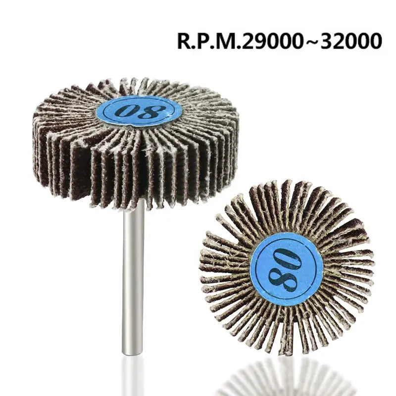 80 Grit Flap Wheel Discs With 3.0mm Shank For Dremel Rotary Tools Louver Grinding Sanding Pack