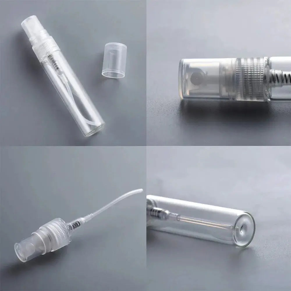 50 Pack 10ml Refillable Glass Spray Bottles With Dropper Funnel Dispenser And Syringe For Essential Oils And Perfumes