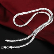 925 Silver Snake Chain Necklace 5mm Adjustable 20 to 60 cm Unisex Luxury Design for Wedding and Engagement Jewelry