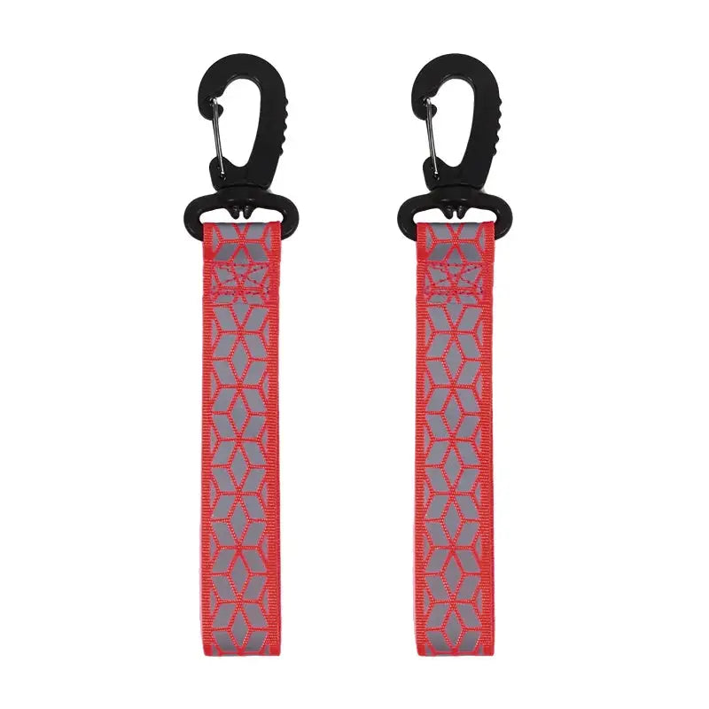 Reflective Straps Pendant Keychains 2Pcs For Outdoor Safety Night Running Cycling Backpack Lightweight Bright