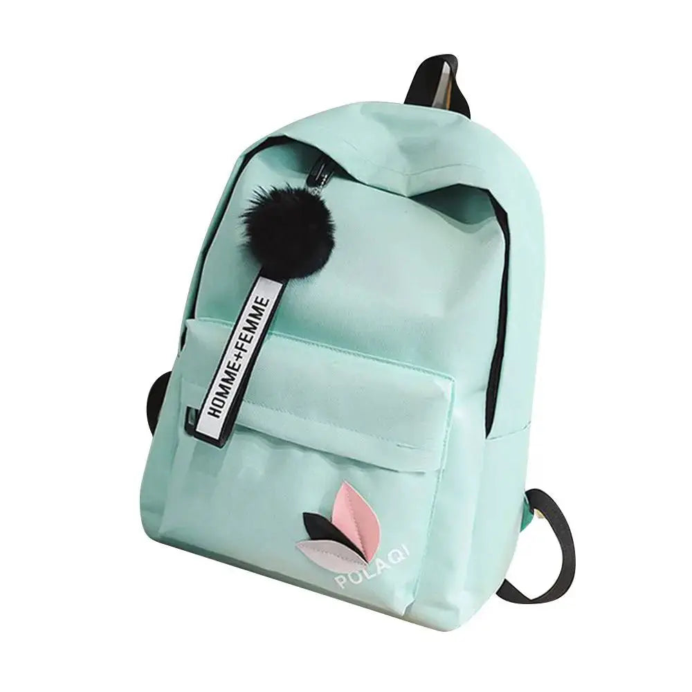 Printed Leaves Large Capacity Student Backpack - Simples Market