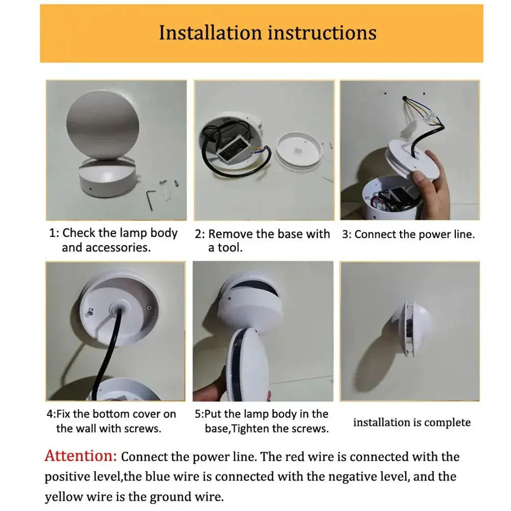 9W LED window sill lamp with white shell, rotatable COB beam for walls and door frames