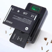 Universal USB Battery Charger With LCD Indicator For Li Ion Cells 32 To 55 Millimeters Width US UK EU Plug