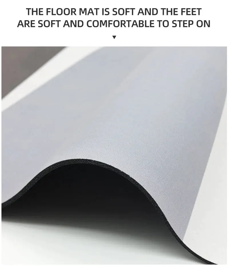 Diatomite door mat, gray, waterproof and anti-slip with black underside
