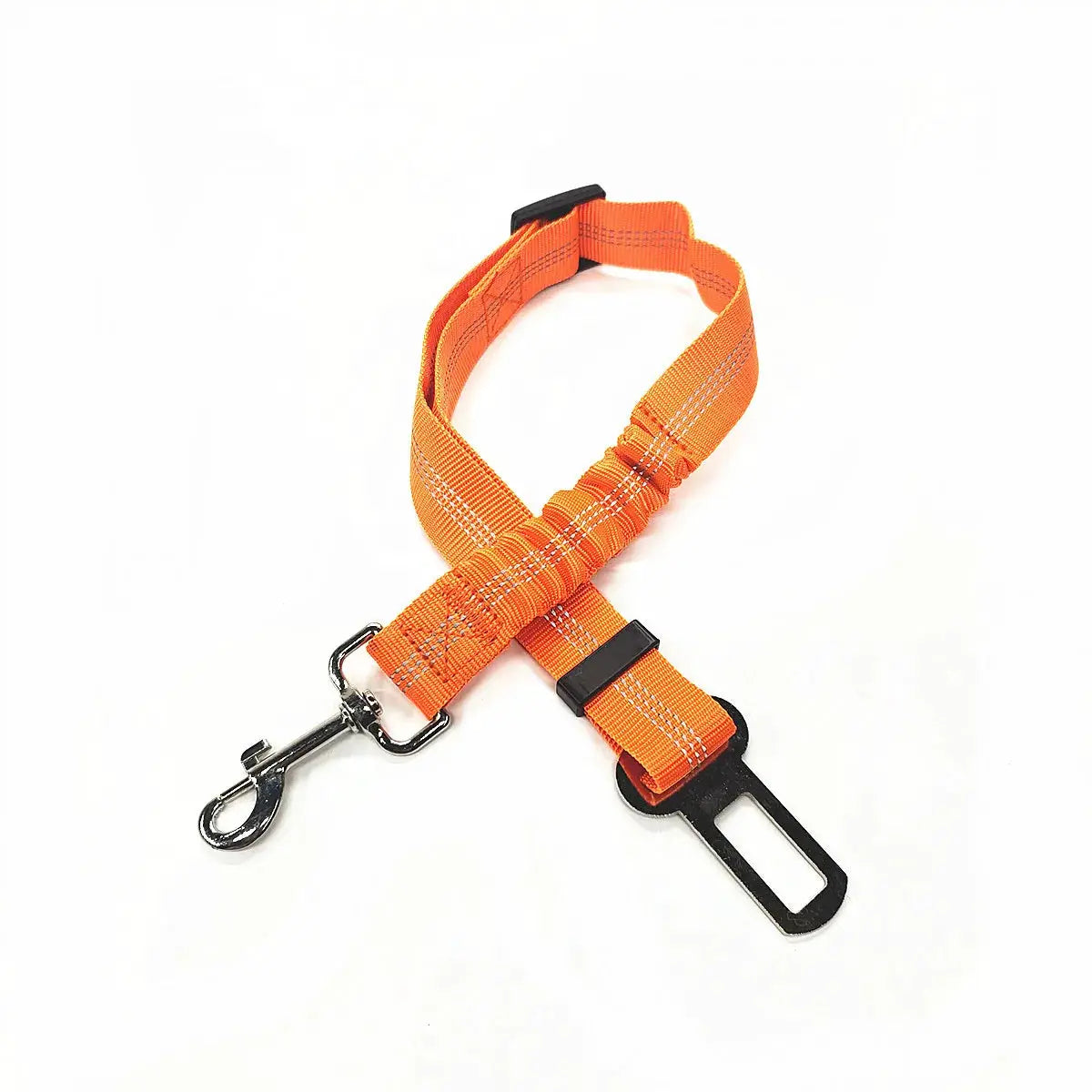 Adjustable Dog Car Seat Belt Harness With Nylon Reflective Cushioning For Safe Car Travel