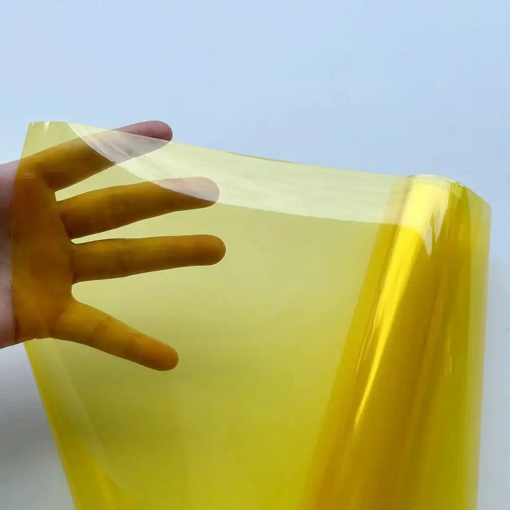 Car headlight/taillight tint vinyl film sheet, yellow color, Simples Market, self-adhesive PVC waterproof sticker