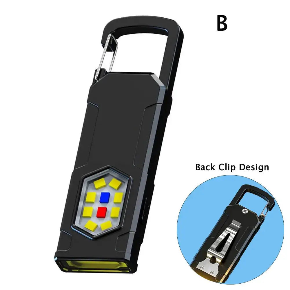 Simples Market Outdoor LED Flashlight 550Lm portable torch with carabiner clip, black 5-mode light