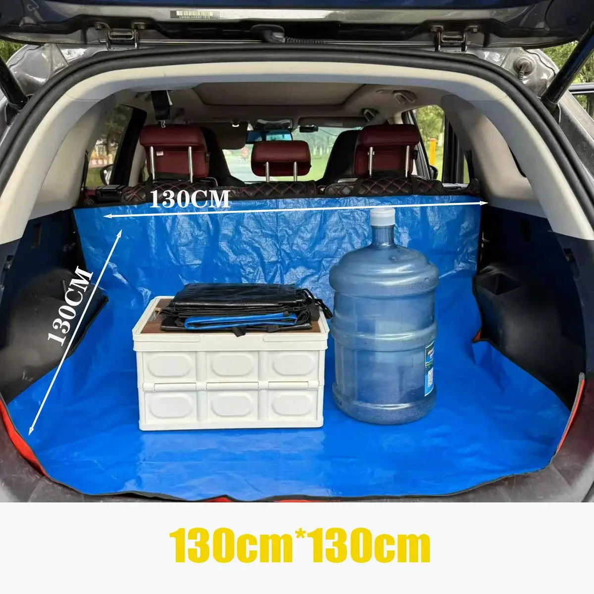 Universal Car Trunk Mat blue waterproof pet cargo liner by Simples Market, 130cm×130cm