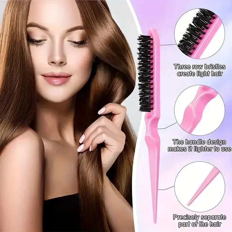 AuroraPro Six Piece Hair Styling Kit Versatile Braiding Teasing Edge Control Tools For All Hair Types