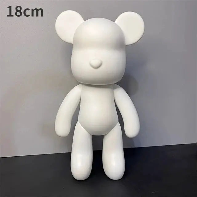 DIY Fluid Bear Sculpture Handmade Bearbrick Doll Violent Bear Graffiti Painting Toy Parent Child Gift Home Decoration