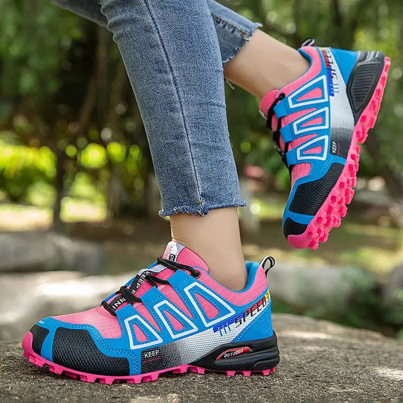 Unisex Outdoor Hiking Shoes Lace Up Non Slip Lightweight Tactical Training Sports Shoes Casual Cycling