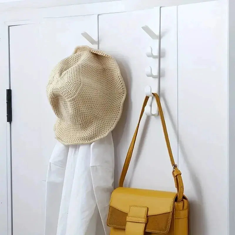 Over The Door Clothes Hanger Rack Plastic Home Storage Organizer For Bedroom Purse Holder For Bags Rails