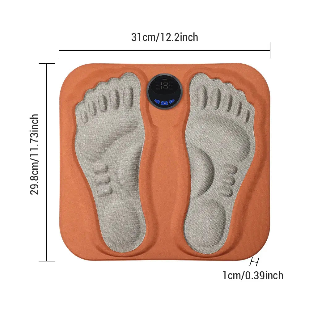 Simples Market 3D Smart Foot Massager Pad, orange mat with digital control panel.