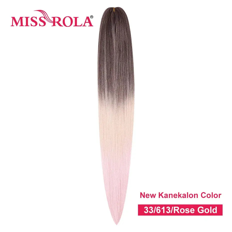 Miss Rola Kanekalon braid extension, rose gold pink ombre, 30in