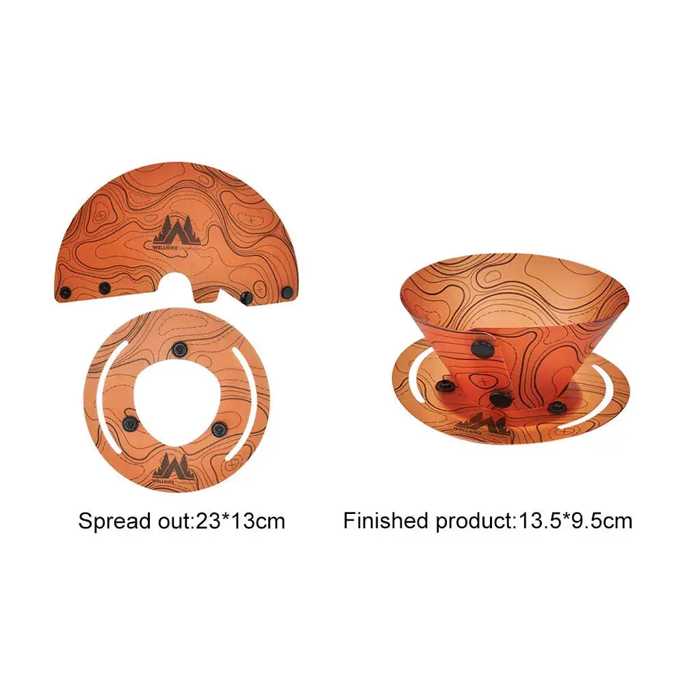 Outdoor Lightweight Folding Tableware Set Bowls Plates Cups Coffee Filter Funnel Heatproof Food Grade Easy To Clean