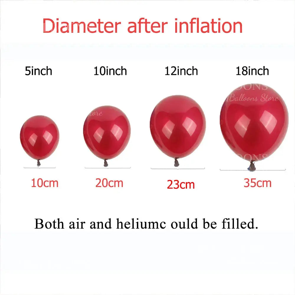 Dark Wine Red Garnet Burgundy Latex Balloons 10 30 50 Pcs for Birthday Wedding Christmas Party Decor