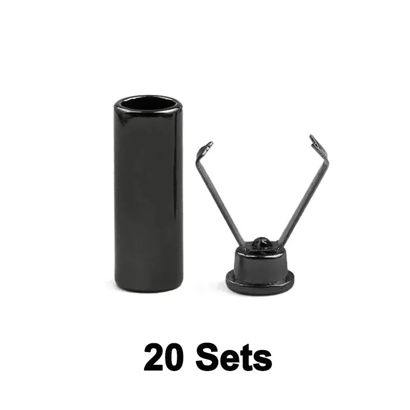 20 Sets Metal Rope End Stoppers Cord Locks For Bags Shoes Garments Lanyards Zinc Alloy