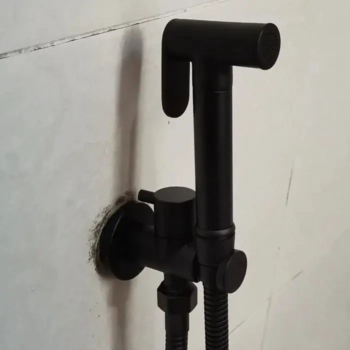 Simples Market handheld black bidet shower set with wall mount and flexible hose