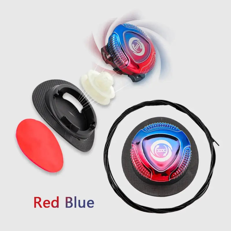 Simples Market 1 pair automatic no-tie shoelaces for sneakers with swivel buckle; red and blue colors