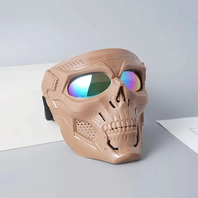 IronPulse Skull Mask Goggles Windproof Tactical Face Shield for Motorcycle Riding and Outdoor Sports