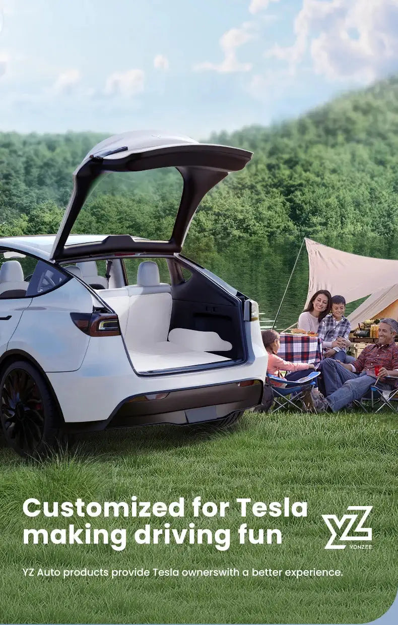 YZ Yonze trunk mat liner for Tesla Model Y; fully surrounded, waterproof, non-slip
